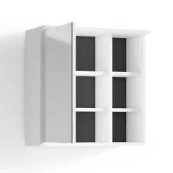 Wohnen Bad-Spiegelschränke*Bad Spiegelschrank in Weiß mit Schwarz - Envaton