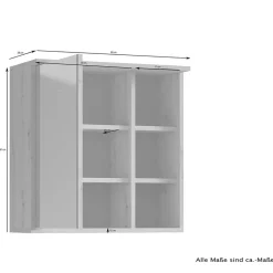 Wohnen Bad-Spiegelschränke*Bad Spiegelschrank in Weiß mit Schwarz - Envaton