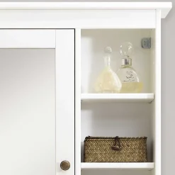 Wohnen Skandinavische Möbel|Bad-Spiegelschränke*Bad Spiegelschrank mit Regal in Weiß - Lousias