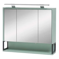 Wohnen Bad 3-türiger Spiegelschrank in Mint Grün - Esdrus