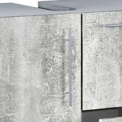 Wohnen Waschtisch|Waschbeckenunterschränke*Bad Unterbeckenschrank in Betonoptik & Weiß - Cinesio