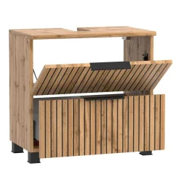 Wohnen Bad Unterbeckenschrank mit Klappe & Schublade - Crystoga