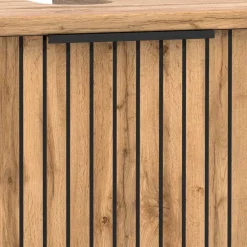 Wohnen Bad Unterbeckenschrank mit Klappe & Schublade - Crystoga