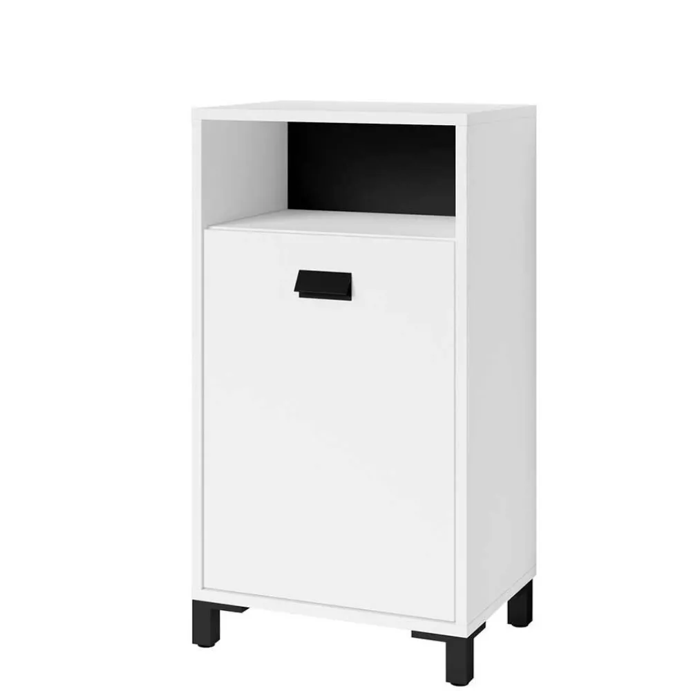 Wohnen Bad Unterschrank in Weiß mit Schwarz - Envaton