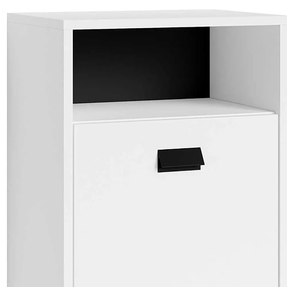 Wohnen Bad Unterschrank in Weiß mit Schwarz - Envaton