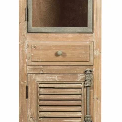 Wohnen Bad Vitrinenschrank mit Glastür Harrosands & Lamellentür