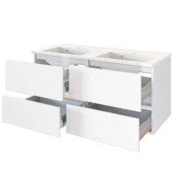 Wohnen Bad Wand Waschtisch mit Doppelbecken - Vandan