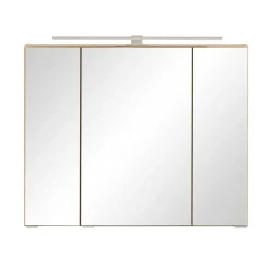 Wohnen Weiße Möbel|Glasmöbel*Bad Waschbeckenschrank & Spiegelschrank - Eight (zweiteilig)