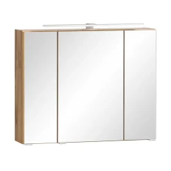 Wohnen Weiße Möbel|Glasmöbel*Bad Waschbeckenschrank & Spiegelschrank - Eight (zweiteilig)