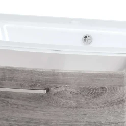 Wohnen Waschtisch|Waschbeckenunterschränke*Bad Waschkonsole in grauer Eiche Optik - Svegaria