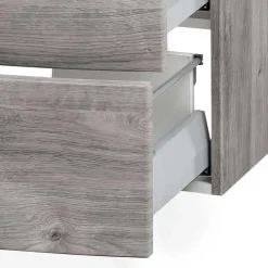 Wohnen Waschtisch|Waschbeckenunterschränke*Bad Waschkonsole in grauer Eiche Optik - Svegaria