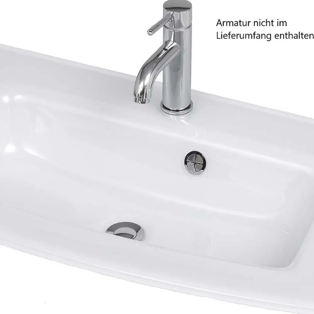 Wohnen Waschtisch|Waschbeckenunterschränke*Bad Waschkonsole in grauer Eiche Optik - Svegaria