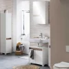 Wohnen Skandinavische Möbel|Badezimmer Komplett*Bad Waschplatz & Hochschrank Möbel - Etravia (dreiteilig)