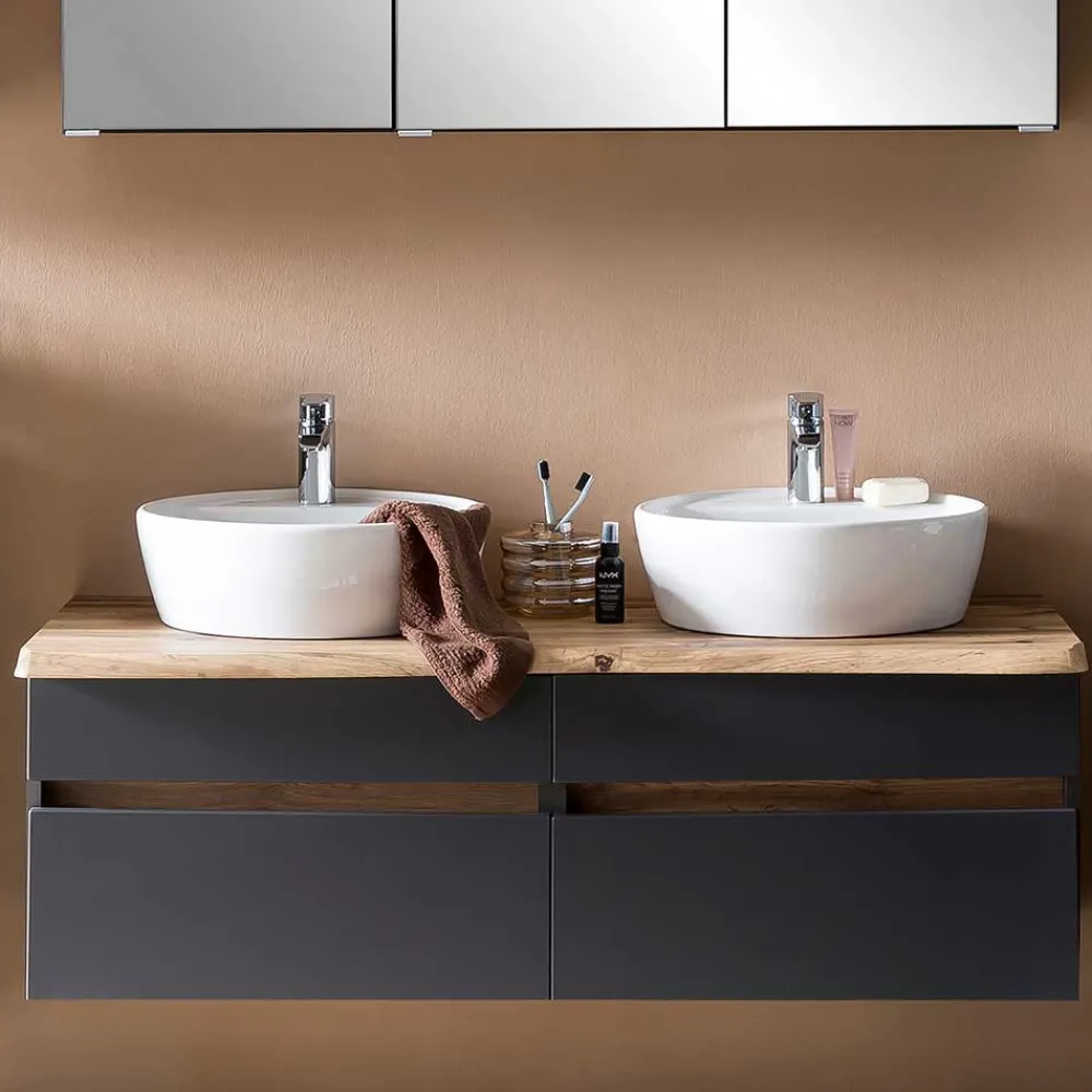 Wohnen Waschtisch|Waschbeckenunterschränke*Bad Waschplatz für zwei Personen - Agiruan