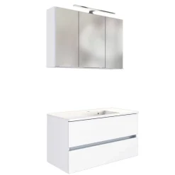 Wohnen Bad Waschplatz Kombi in Weiß - Vandan (zweiteilig)