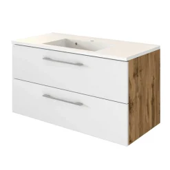 Wohnen Bad Waschtisch mit Mineralgussbecken - Yazemina