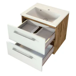 Wohnen Bad Waschtisch mit Mineralgussbecken - Yazemina