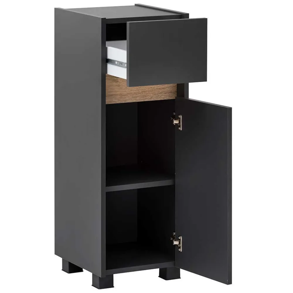 Wohnen Glasmöbel|Skandinavische Möbel*Badblock Möbel 119 cm breit - Marcius (vierteilig)