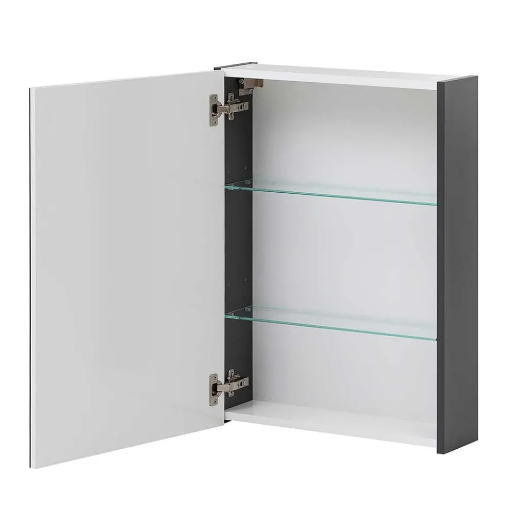 Wohnen Glasmöbel|Skandinavische Möbel*Badblock Möbel 119 cm breit - Marcius (vierteilig)