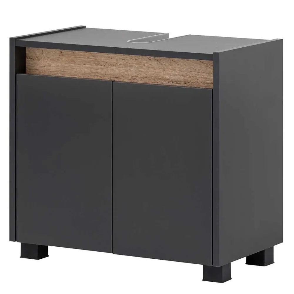 Wohnen Glasmöbel|Skandinavische Möbel*Badblock Möbel 119 cm breit - Marcius (vierteilig)