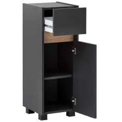 Wohnen Skandinavische Möbel|Glasmöbel*Badblock Möbel in Anthrazit - Marcius (dreiteilig)