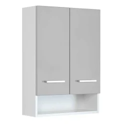 Wohnen Badezimmer Hängeschrank in hellem Grau - Girios