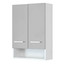Wohnen Badezimmer Hängeschrank in hellem Grau - Girios