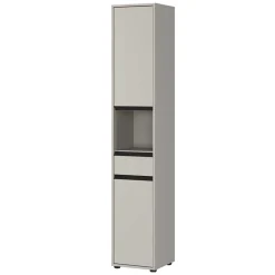 Wohnen Badezimmer Hochschrank in Grau - Ancela