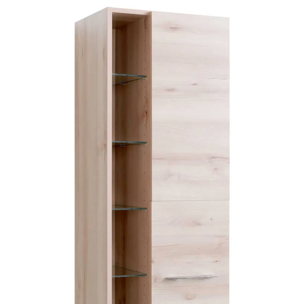 Wohnen Badezimmer Hochschrank in Buchefarben - Mabeca