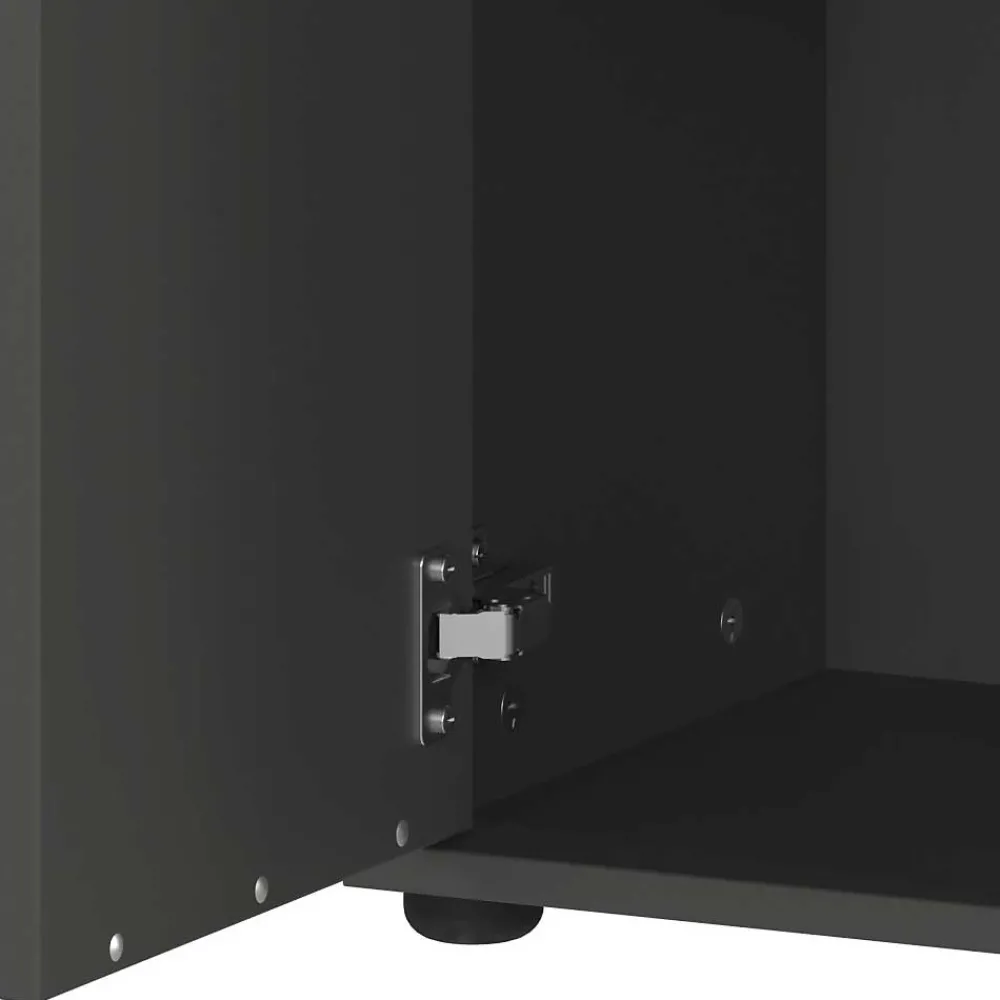 Wohnen Badezimmer Hochschrank in Dunkelgrau - Rufu