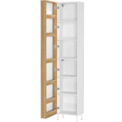 Wohnen Badezimmer Hochschrank mit Spiegeltür - Nadals