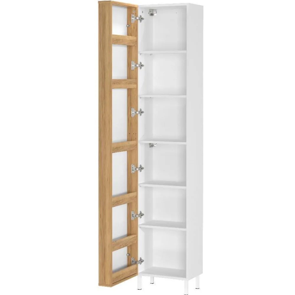 Wohnen Badezimmer Hochschrank mit Spiegeltür - Nadals