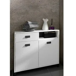 Wohnen Badezimmer Kommode in Weiß mit Schwarz - Envaton