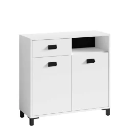 Wohnen Badezimmer Kommode in Weiß mit Schwarz - Envaton