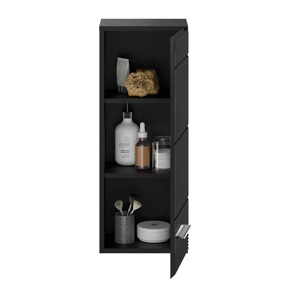 Wohnen Badezimmer Möbelblock in Schwarz - Culina (fünfteilig)