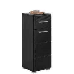 Wohnen Badezimmer Möbelblock in Schwarz - Culina (fünfteilig)