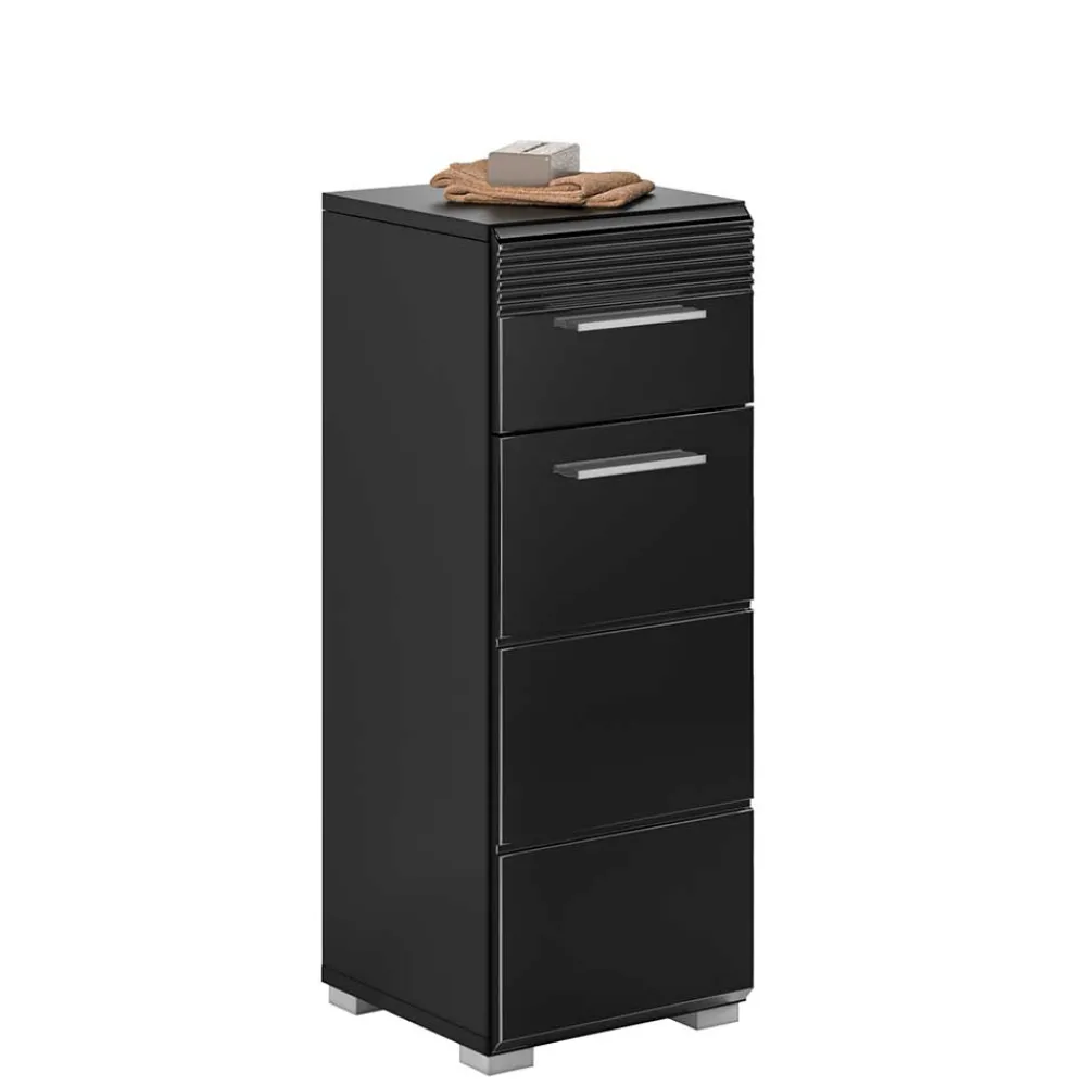 Wohnen Badezimmer Möbelblock in Schwarz - Culina (fünfteilig)