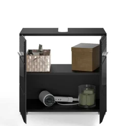 Wohnen Badezimmer Möbelblock in Schwarz - Culina (fünfteilig)