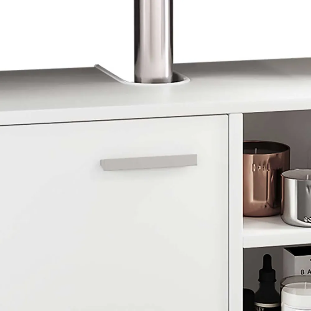 Wohnen Waschtisch|Waschbeckenunterschränke*Badezimmer Unterbeckenschrank in Weiß - Gransov