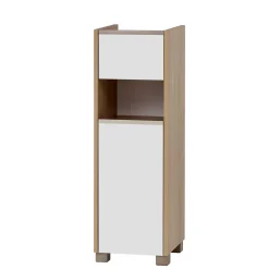 Wohnen Badezimmer Unterschrank in Weiß und Eiche Hell - Ronya