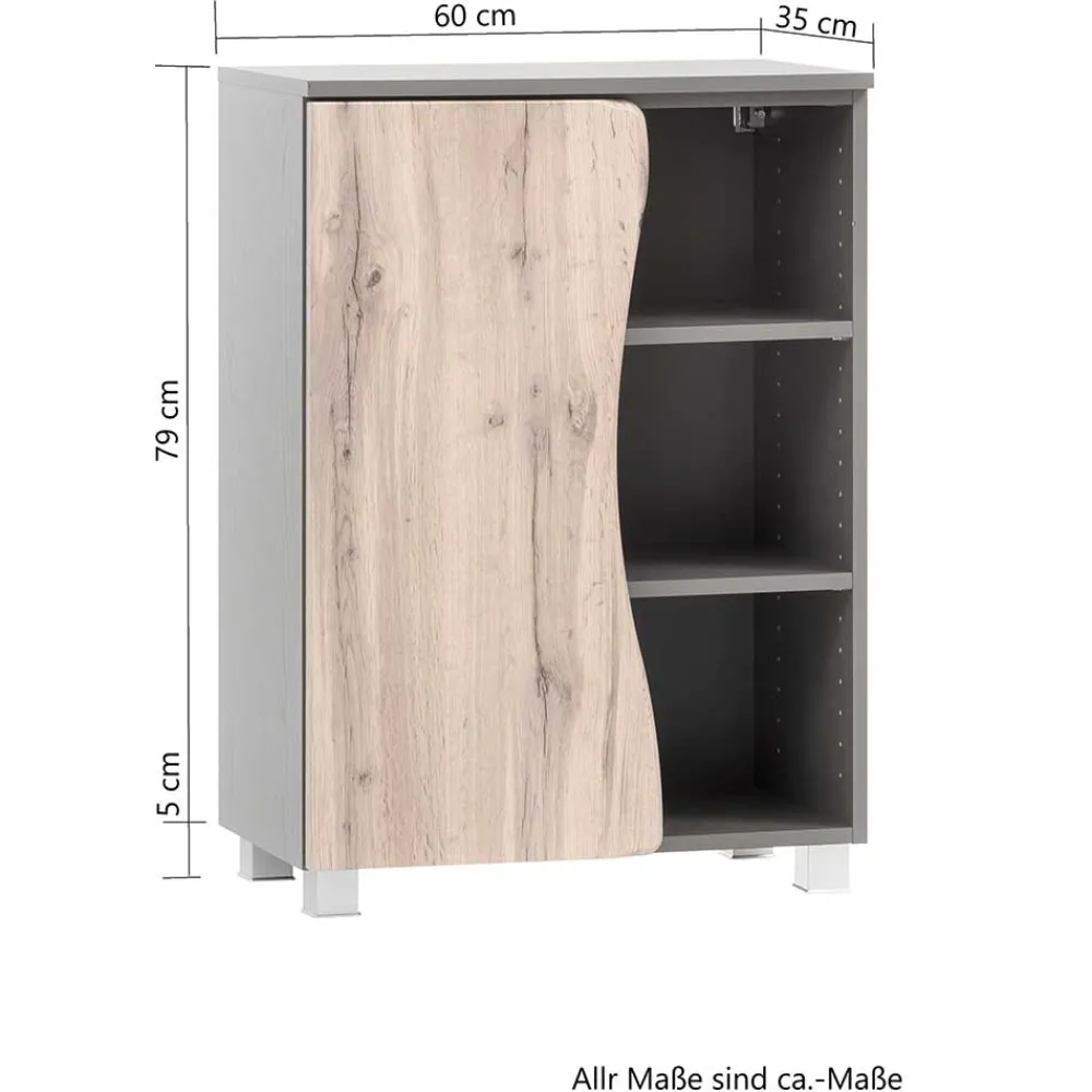 Wohnen Badezimmer Unterschrank mit Baumkante - Tofias