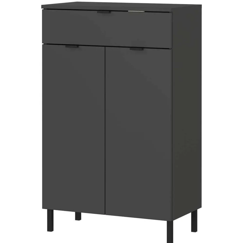 Wohnen Badezimmer Vertiko in Dunkelgrau - Quado