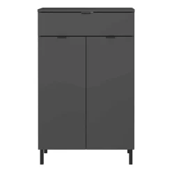 Wohnen Badezimmer Vertiko in Dunkelgrau - Quado