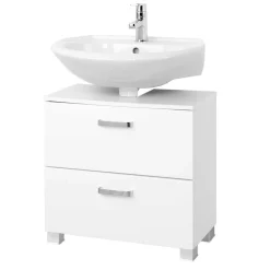 Wohnen Waschtisch|Waschbeckenunterschränke*Badezimmer Waschbeckenschrank Sagunis in Weiß