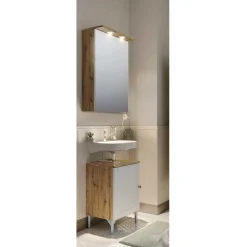 Wohnen Weiße Möbel|Glasmöbel*Badezimmer Waschplatz Set Landhaus - Traciana (zweiteilig)