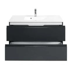 Wohnen Waschtisch|Waschbeckenunterschränke*Badezimmer Waschtisch Blaxin in Anthrazit Hochglanz