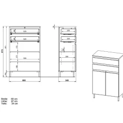 Wohnen Badezimmer-Kommode in Wildeiche NB - Vignus