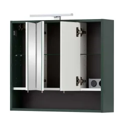 Wohnen Skandinavische Möbel|Badezimmer Komplett*Badezimmermöbel in Dunkelgrün & Gold - Aqua (dreiteilig)