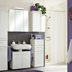 Wohnen Badezimmer-Oberschrank in Weiß - Estateas