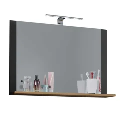 Wohnen Spiegel|Flurspiegel*Badezimmerspiegel in Wildeiche Honig & Anthrazit - Effect